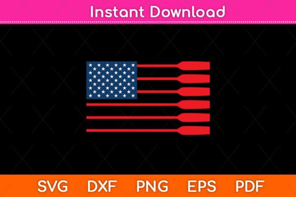 American Flag Rowing Funny Paddle Lover: A Unique Graphic Design Asset for Creative Branding