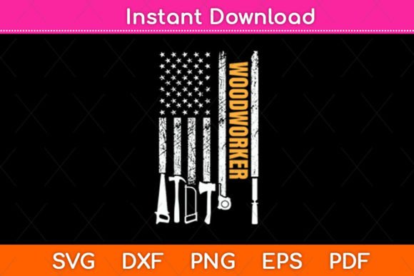 American Flag Woodworker Carpenter Funny: A Unique Graphic Design Asset for Crafts and Branding