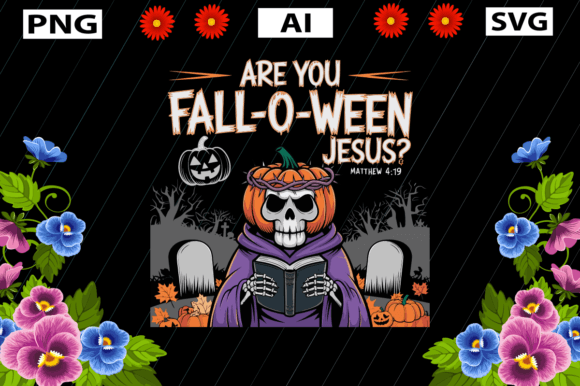 Are You Fall O Ween Jesus 1: A Seasonal Graphic Design Asset for Creative Publishing