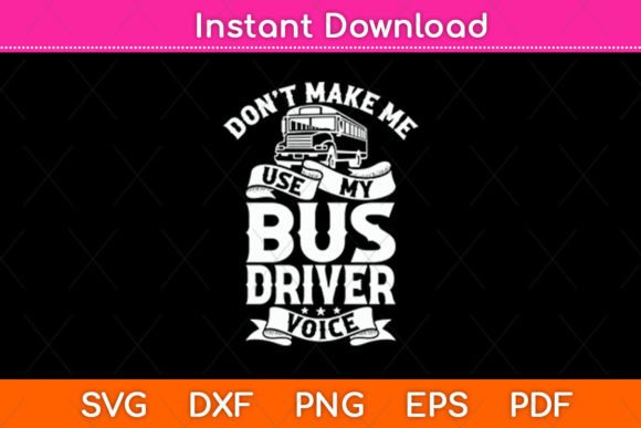 Bus Driver Voice Job Operator Busman Graphics for Crafts