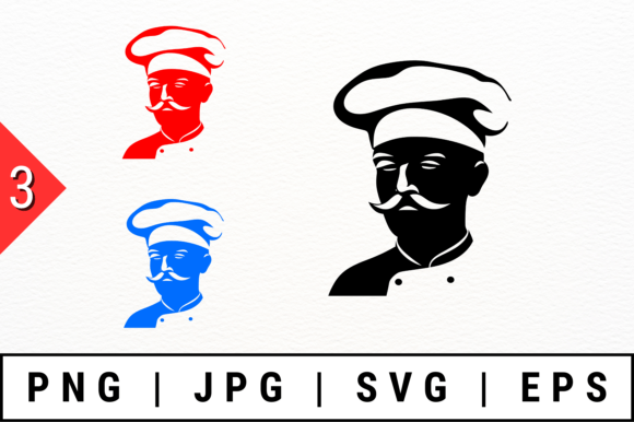 Chef Silhouettes Vector Art for Crafts and Graphics
