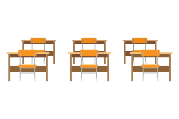 Classroom Desks Graphics for Crafts and Commercial Use
