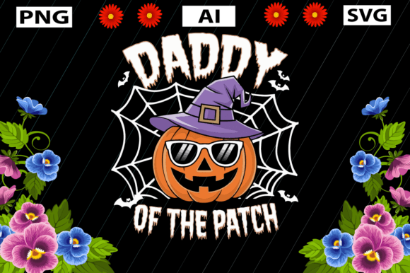 Daddy of the Patch: A Festive Graphic Design Asset for Crafts and Local Business Branding