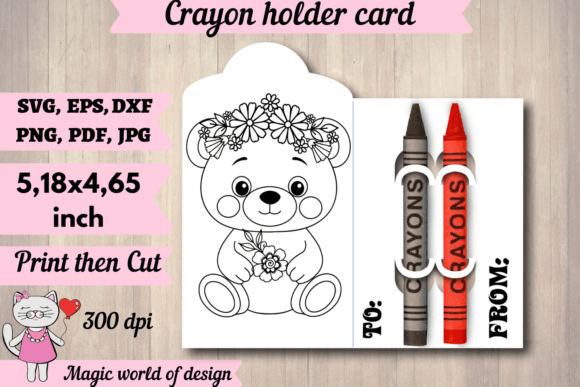 Easter Dinosaur Crayon Holder Card: A Playful Graphic Design Asset for Creative Blogs