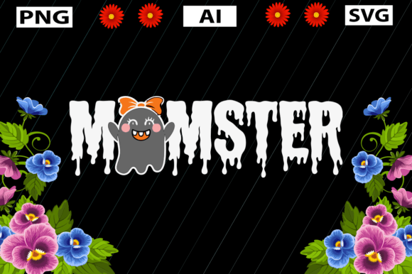 Halloween Shirt Design, Momster – A Versatile Graphics Asset for Crafts and Branding