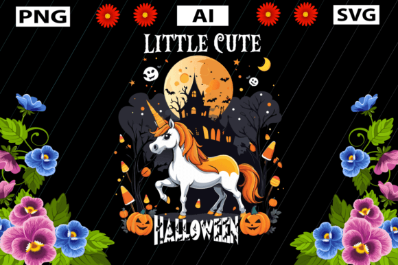 Halloween T Shirt Little Cute Halloween: A Festive Graphic Asset for Crafts and Local Branding