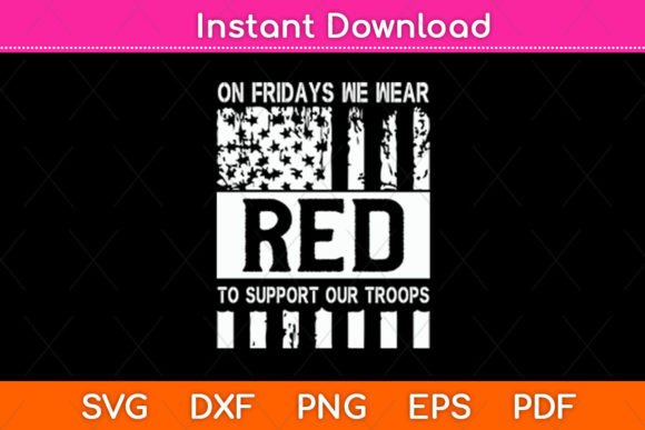 On Fridays We Wear Red Graphic Design for Crafts