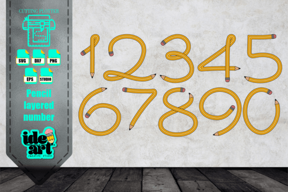 Pencil Numbers: A Unique Graphic Design Asset for Crafts and Creative Projects