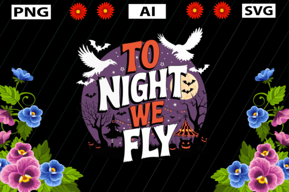 To Night We Fly: A Halloween Graphic Design Asset for Creative Publishers