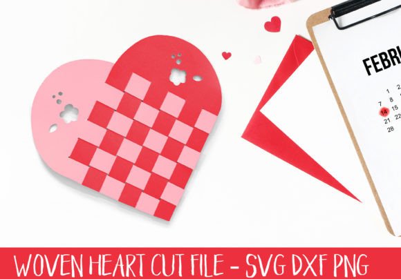 Valentine Woven Heart: A Crafts-Friendly Graphic Design Asset