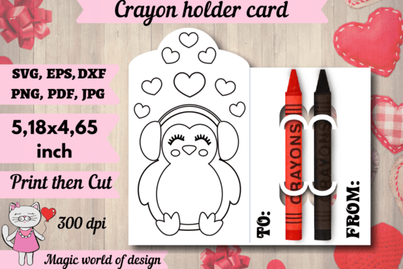 Valentine’s Day Penguin: A Versatile Graphic Design Asset for Crafts