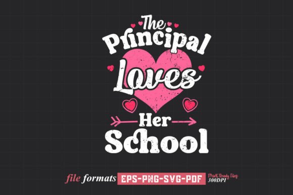Valentines Day Shirt Principal Loves Her: A Graphic Design Asset for Creative Content